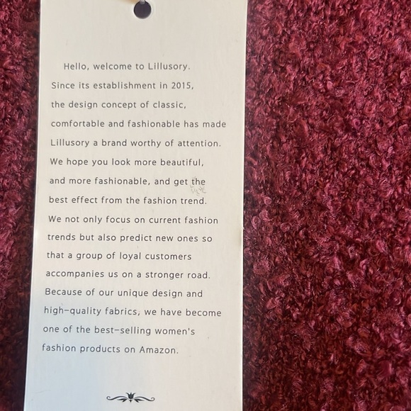 Lillusory Sweater Womens S Red Wool Blend Soft Oversized Chunky Pullover - Picture 5 of 8